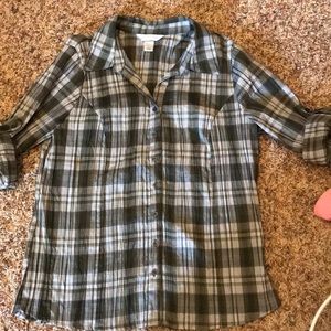 Flannel- like button down